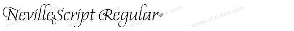NevilleScript Regular字体转换